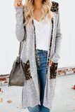 Women's Open Front Printed Cardigans Patchwork Long Striped Sweaters with Pockets