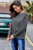Women's Casual Crew Neck Christmas Pullover Cotton Blend Sweatshirt
