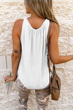 Scoop Neck Sleeveless T Shirt Women Hollow-out Tank Top