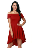 Womens Off the Shoulder Skater Dress