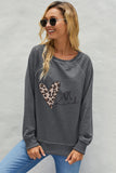 Women's Casual Crew Neck Christmas Pullover Cotton Blend Sweatshirt