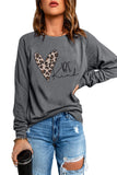 Women's Casual Crew Neck Christmas Pullover Cotton Blend Sweatshirt
