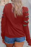 Black Sweatshirts for Women Crewneck Tops Long Sleeve Print Pullover Tops