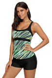 Haut de tankini camisole imprimé abstrait