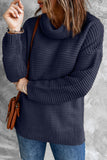 Women's Long Sleeves Turtleneck Sweater Loose Oversized Casual Sweater Pullover Top