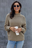 Women's Oversized Chunky Batwing Long Sleeve Turtleneck Sweater