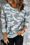 Leopard Pullover Sweatshirt with Slits