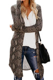 Women's Animal Print Cardigan Open Front Lightweight Long Cardigan