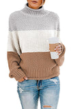 Women's Oversized Chunky Batwing Long Sleeve Turtleneck Sweater
