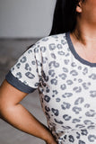 T-shirt à bordure léopard