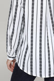 Black And White Striped Blouse For Women