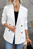 Turn-Down Collar Buttons Blazer with Pockets