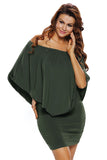 Women's Sexy Off Shoulder Ruffles Layered Dress Poncho Mini Dress