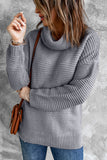 Women's Long Sleeves Turtleneck Sweater Loose Oversized Casual Sweater Pullover Top