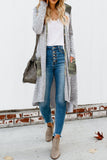 Women's Open Front Printed Cardigans Patchwork Long Striped Sweaters with Pockets