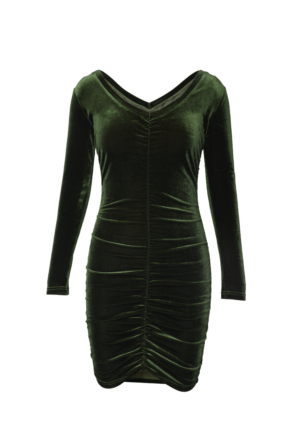 Women's Long Sleeve Ruched Bodycon Velvet Dress Elegant Cocktail Party PinkQueenShop Women's Long Sleeve Ruched Bodycon Velvet Dress Elegant Cocktail Party PinkQueenShop