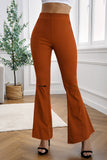Butterfly Print Distressed Elastic High Waist Flare Jeans