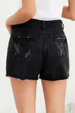 Hot Mama High Rise Distressed Denim Shorts