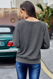 Women's Casual Crew Neck Christmas Pullover Cotton Blend Sweatshirt