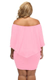 Women's Sexy Off Shoulder Ruffles Layered Dress Poncho Mini Dress