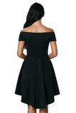 Womens Off the Shoulder Skater Dress