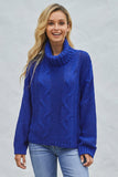 Women's Chunky Cable Knit Pullover Sweater Outerwear Turtleneck Jumper