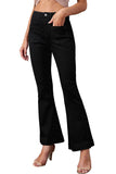 Womens Vintage Casual Pocket Flared Jeans