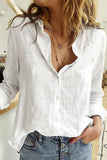 Textured Solid Color Basic Shirt for Women