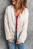 Womens Solid Buttoned Double-sided Coat