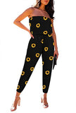Womens Strapless Jumpsuit Casual Off Shoulder Tube One Piece Romper