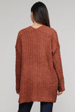 Women's Fuzzy Popcorn Oversized Sweater Coat Dusty Pebble Open Front Cardigan