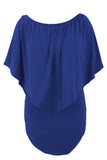 Robe Mini Poncho Noire Superposée à Plusieurs Pansements