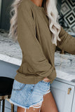 Women's Casual Crew Neck Christmas Pullover Cotton Blend Sweatshirt