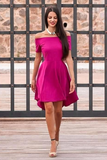 Womens Off the Shoulder Skater Dress