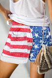 Print Drawstring Casual Shorts with Pocket