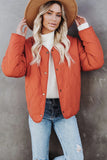 Womens Solid Buttoned Double-sided Coat