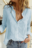 Textured Solid Color Basic Shirt for Women