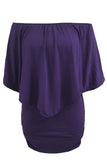 Robe Mini Poncho Noire Superposée à Plusieurs Pansements