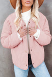 Womens Solid Buttoned Double-sided Coat