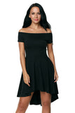 Womens Off the Shoulder Skater Dress