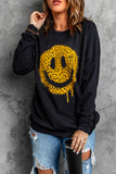 Women's Casual Crew Neck Christmas Pullover Cotton Blend Sweatshirt