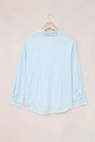 Textured Solid Color Basic Shirt for Women