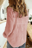Textured Solid Color Basic Shirt for Women