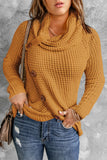 Women's Buttoned Wrap Sweater Turtleneck Sweater Jumper