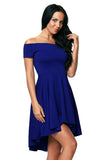 Womens Off the Shoulder Skater Dress