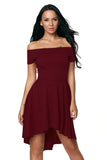 Womens Off the Shoulder Skater Dress