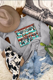 Western Vintage Graphic Pullover Tops Crewneck Sweatshirt