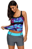 Haut de tankini camisole imprimé abstrait