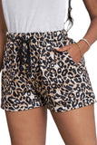 Print Drawstring Casual Shorts with Pocket