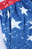 Print Drawstring Casual Shorts with Pocket